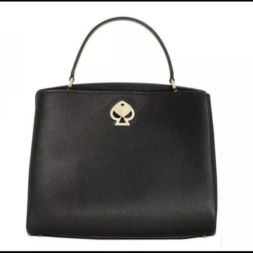 Kate Spade Medium Romy Leather Satchel Black NWT